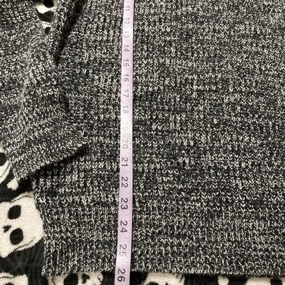 CLUB EUROPE Vintage grey black white blend thick knit sweater ~ SMALL MEDIUM - Picture 6 of 12